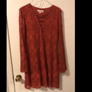 Rust orange dress